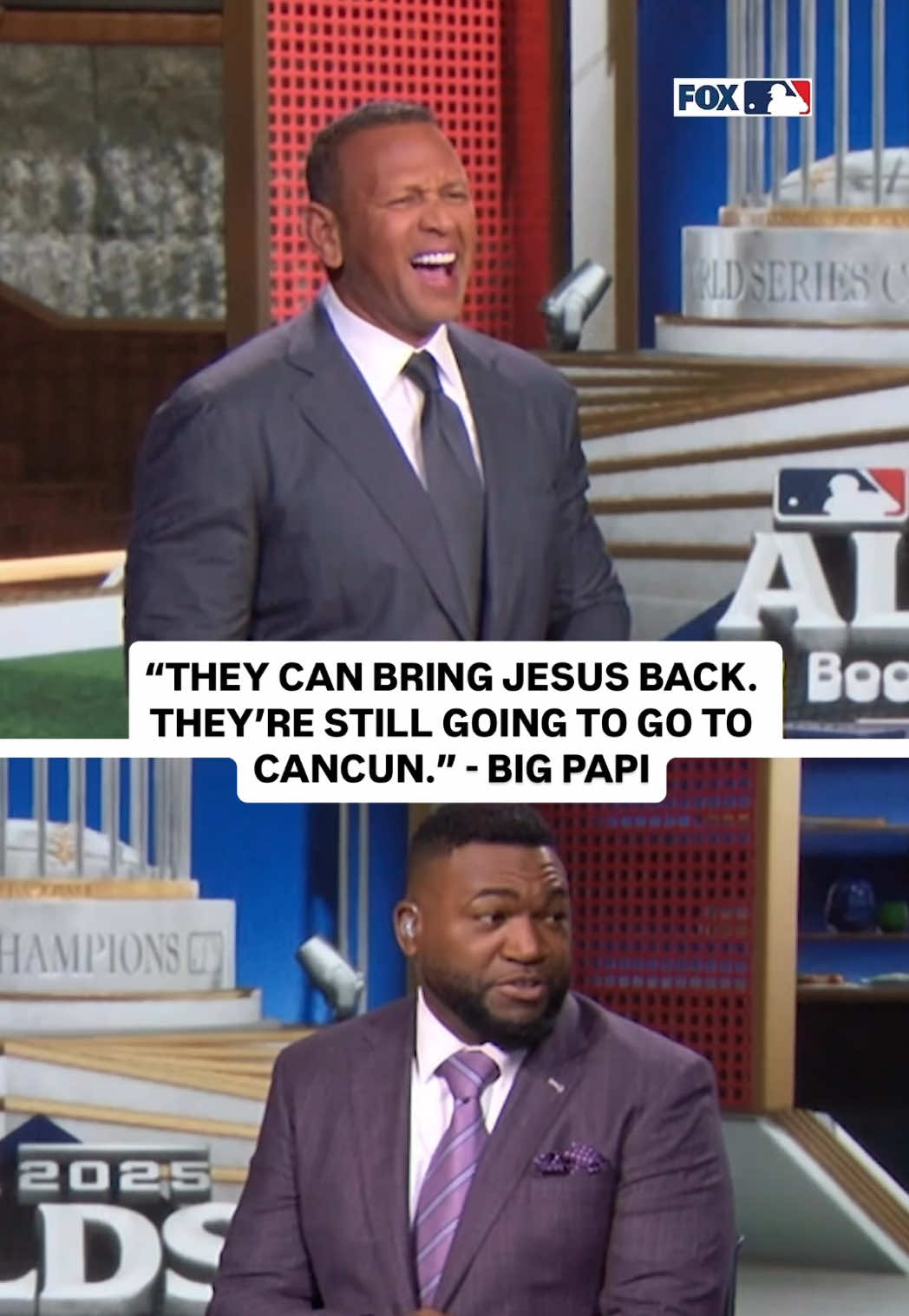 Big Papi thinks the Yankees are going to Cancun 😅 #BigPapi #Yankees #Cancun #MLB #baseball