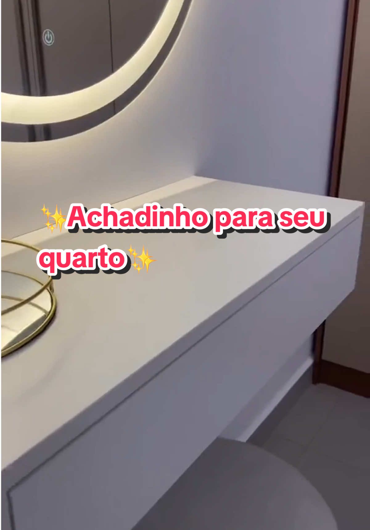 💖 Achadinhos na shopee Penteadeira suspensa com divisória 60cm para maquiagem com gaveta Link só comentar “ eu quero” #achadinhos #penteadeira #shopee 