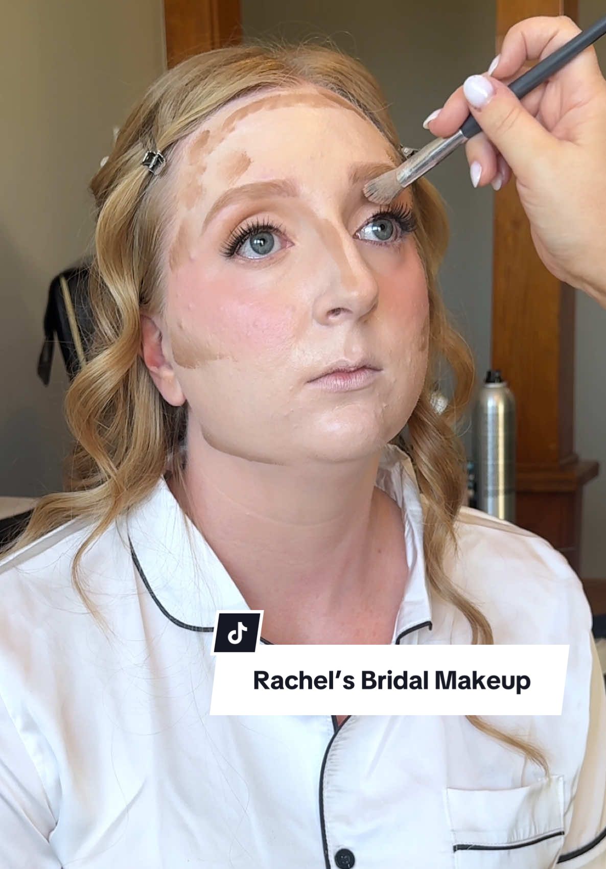Rachel’s bridal makeup, she requested a natural clean look! #bridalmakeupartist #bridalmakeup #makeuptutorial #weddingtiktok 
