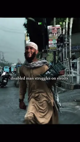 he's disabled and yet on streets trying to make an honest living. #fyp #disabled #kindness #muslimtiktok #pakistani 