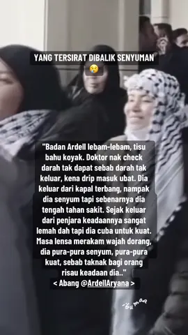 Keadaan @ArdellAryana terkini yang dirawat di hospital di Istanbul. PUNCA: 1. Tudung direntap dengan kasar oleh IDF. 2. Ditumbuk di muka. 3. Tekanan darah rendah. Semoga cepat sembuh #NusantaraForGaza #SumudNusantara #BreakTheSiege #globalsumudflotilla #freepalestine  