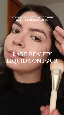 the Rare Beauty liquid contour is so easy to use & blend to hide the double chin, love love love it 😌 @Rare Beauty  #rarebeauty #liquidcontour #rarebeautyliquidcontour #softpinchliquidcontour #makeuphacks 