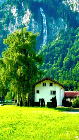 Unterbach Oltschiebach Waterfall, Switzerland 🇨🇭 #Switzerland #waterfall #nature #travel #beautiful 