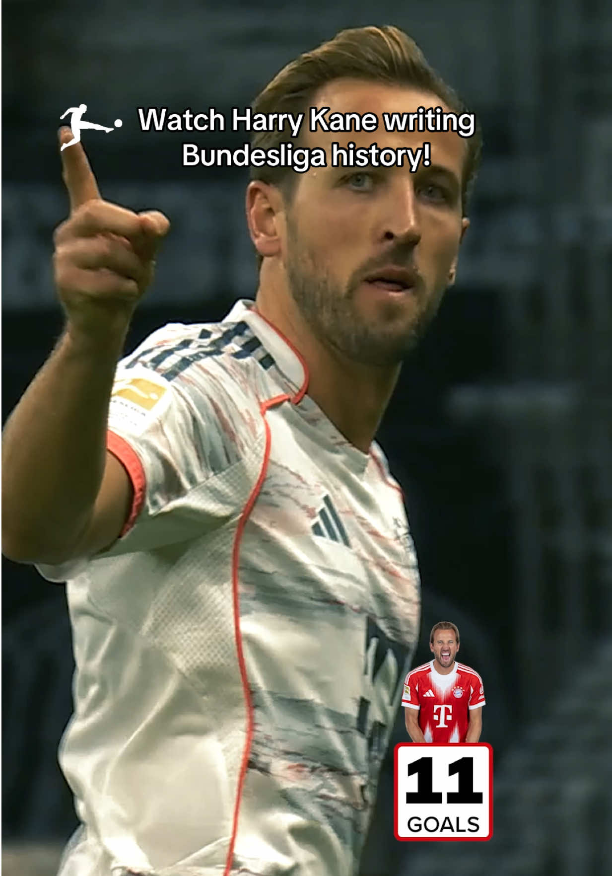 11 goals in 6 games, another one for the history books! 🤯 #bundesliga #fussball #HarryKane #FCBayern 