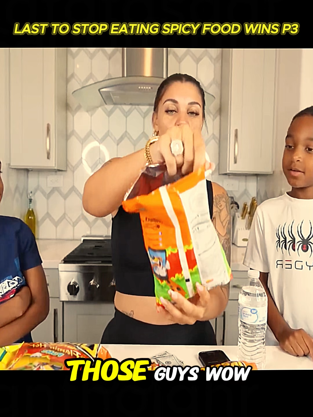 LAST TO STOP EATING SPICY FOOD WINS P3#theprincefamily #challenge #fyp