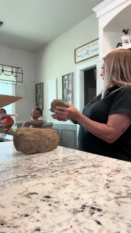 Anthropology Rock prank on my dad😭 #fyp #anthropology #prank @Debbie Payan 