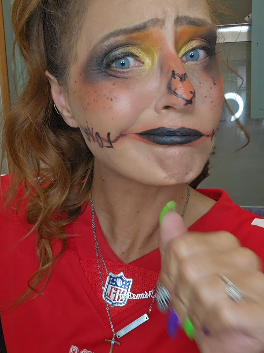 Makeup fail today lol #funny #weird #makeup #scarecrow 