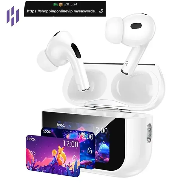 Hoco - سماعة أذن بلوتوث بشاشة تعمل باللمس (EW72) وصف سماعات أذن Hoco EW72 المزودة بشاشة تعمل باللمس وتقنية البلوتوث - سماعات أذن ستيريو لاسلكية حقيقية أنيقة مع علبة شحن مبتكرة تتميز بشاشة تعمل باللمس ملونة بالكامل للتحكم الذكي والتخصيص. نظرة عامة ✔ حافظة شحن بشاشة تعمل باللمس - تتيح لك ضبط مؤثرات صوت EQ والتحكم في مستوى الصوت وتنشيط تقليل الضوضاء وتغيير اللغة واستخدام ميزات مثل 