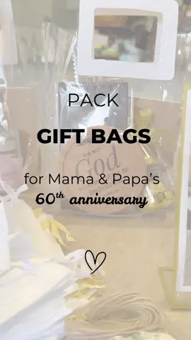 Hebrews 13:16: And do not forget to do good and to share with others, for with such sacrifices God is pleased ✨ Packing these gift bags for our Mama & Papa’s special guests on their dinner party to celebrate their 60 years of love.  Definitely a labour of love from my whole family to honor Mama & Papa and it is all worth it.  #giftbags #weddinganniversary #samoa #packwithme #actsofservice 