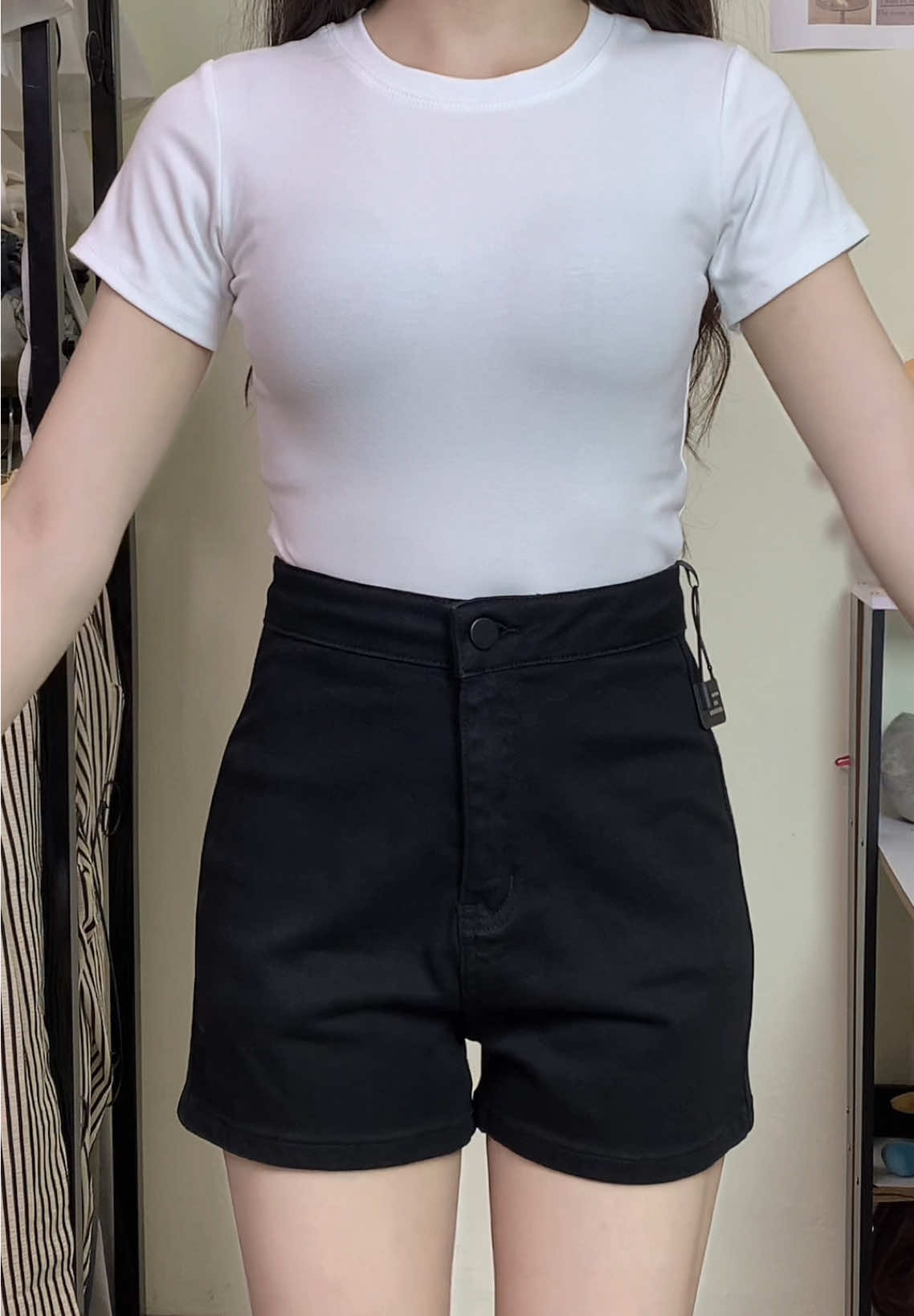 Quần shotr jean co giãn #quan #jeans #fyp 