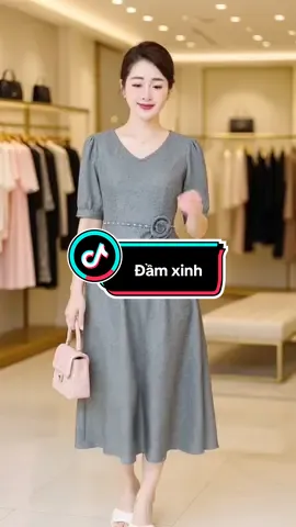 Đầm đi tiệc sang trọng lịch sự #shoptrungnien68 #vaytrungnien #damtrungnien #thoitrangtrungnien #thoitrang 