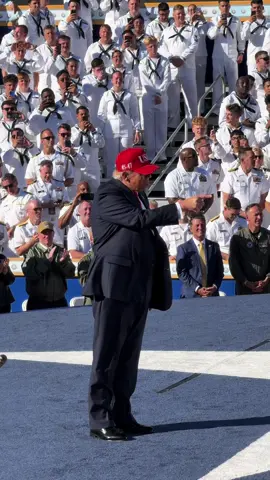 papa trump visited his sailors #MAGA #navy #military #trump #fyp 
