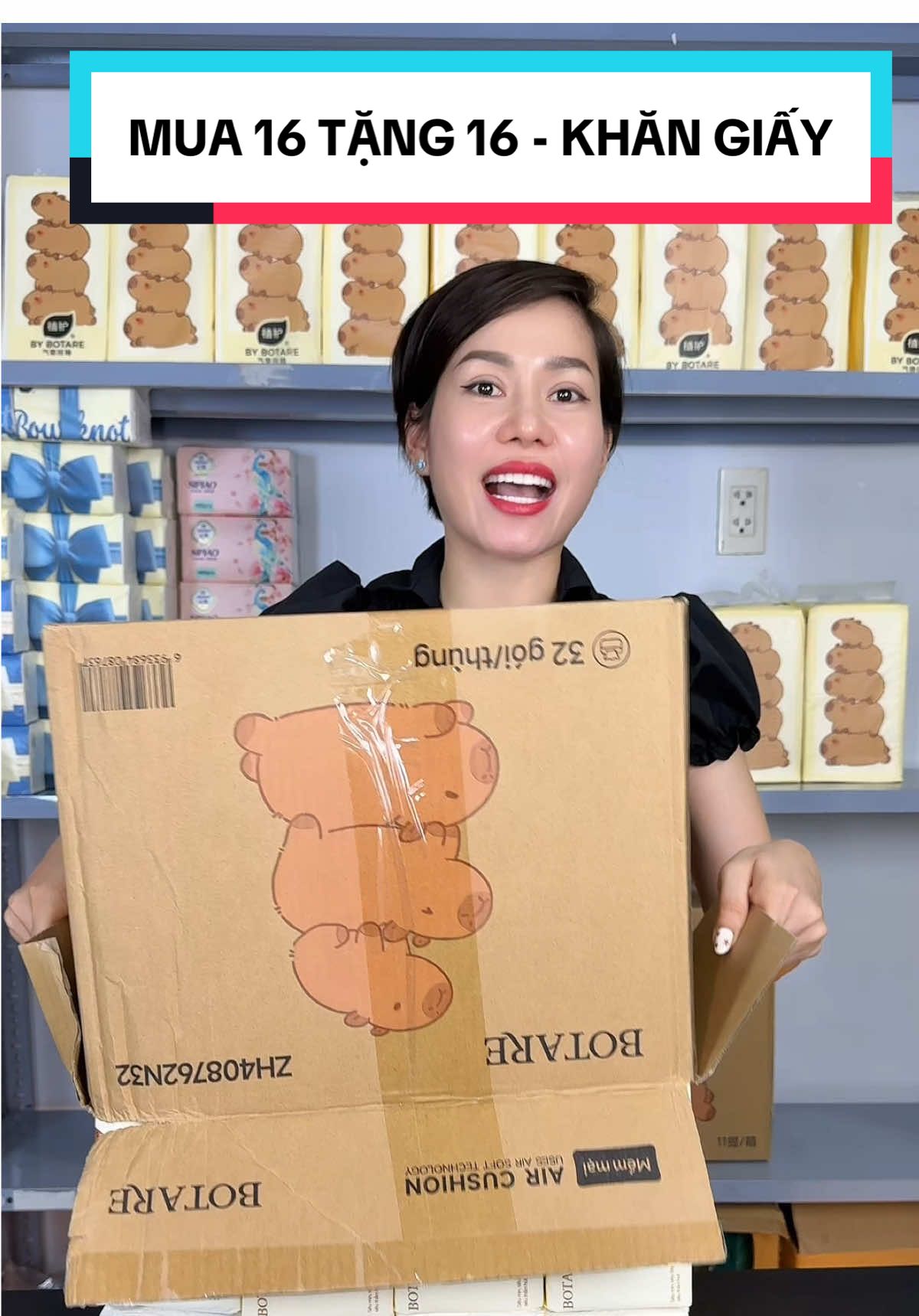 MUA 16 TẶNG 16 - KHĂN GIẤY BẢN GIỚI HẠN Hộp quà 32 bịch BOTARE cao cấp BỘT GIẤY IN HÌNH LỢN NƯỚC- Thành phần bột gỗ tự nhiên An toàn dịu nhẹ cho da - 4 lớp dày dặn - Kích thước đại 140x175mm #cindythuytichcuc #botare #giayannoidiatrung 