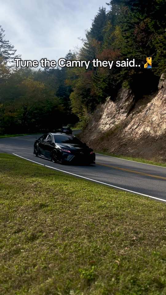 Burble tuned Camry TRD hits the mountains🏔️💥 #slammedenuff #gatlinburg #camry #cars #carsoftiktok 