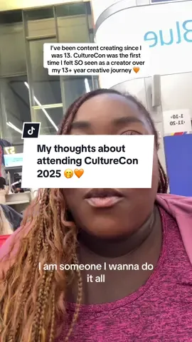 Attending @The CCNYC + CultureCon was the reminder I needed to continue evolving as a creator. I AM THE NICHE. I AM THE CULTURE!!! #culturecon #culturecon2025 #creatortips #creatorjourney #theninthsemester 