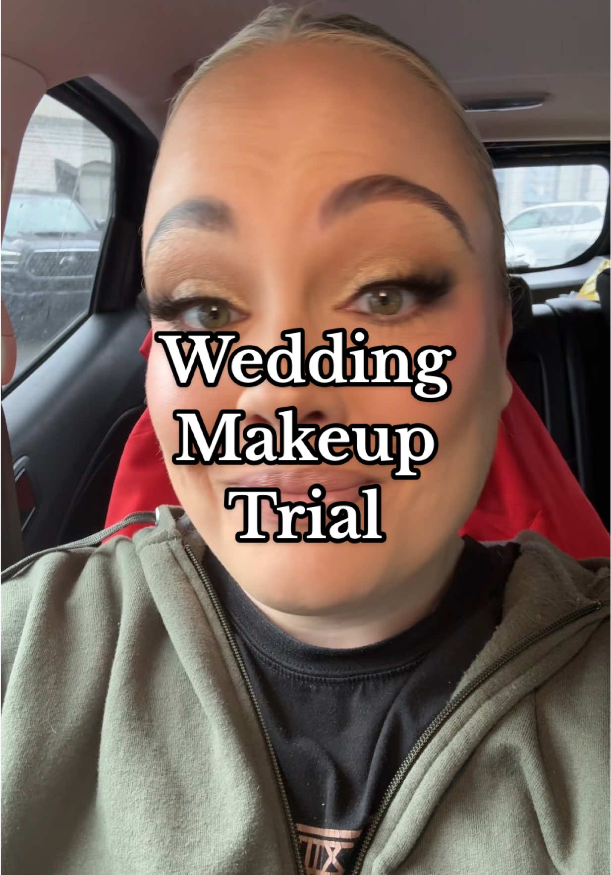 Looks even better when I’m not sitting in the car with no light bc it’s raining lol #neworleanswedding #nolawedding #neworleansbride #bridalmakeup #2025bride @Kenzie Miller MUA 