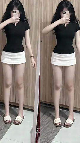 Chân váy ngắn cạp trễ - chân váy basic 