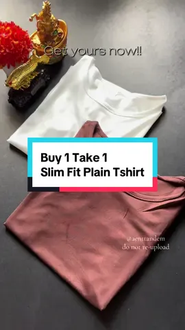 Ang gandaaa nitong Buy 1 Take 1  Slim Fit Plain Tshirt #slimfittop #buy1take1shirt #womenstshirts #aenttandem #outfitcheck 