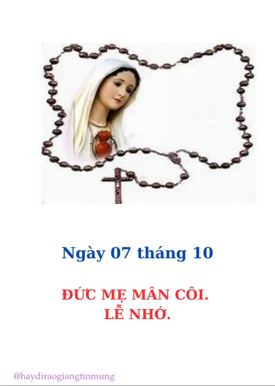 Đức Mẹ Mân Côi [07/10] #lễ #avemaria #mancoi #cônggiáo #catholictiktok 