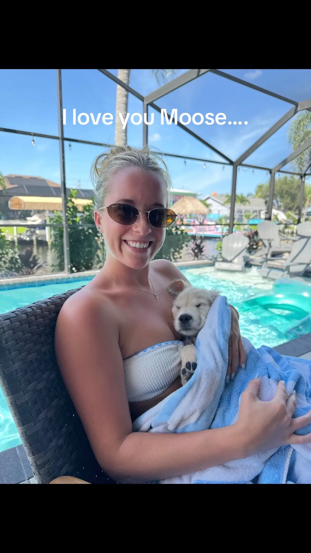 This Trend is too cute 🫶🏻 #goldenretriever #puppy#foryou #florida 