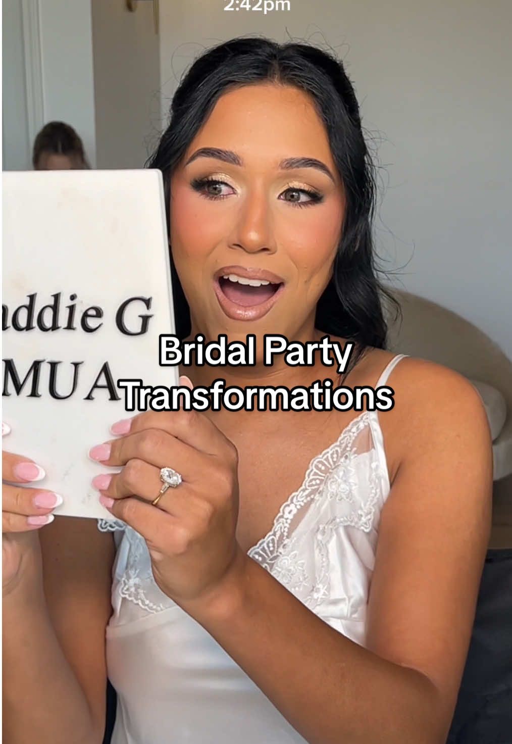 I can’t help but smile the whole time at this video🥹😭 My cup is overflowing ✨ #makeup #makeupartist #wedding #fyp #bridalmakeup 