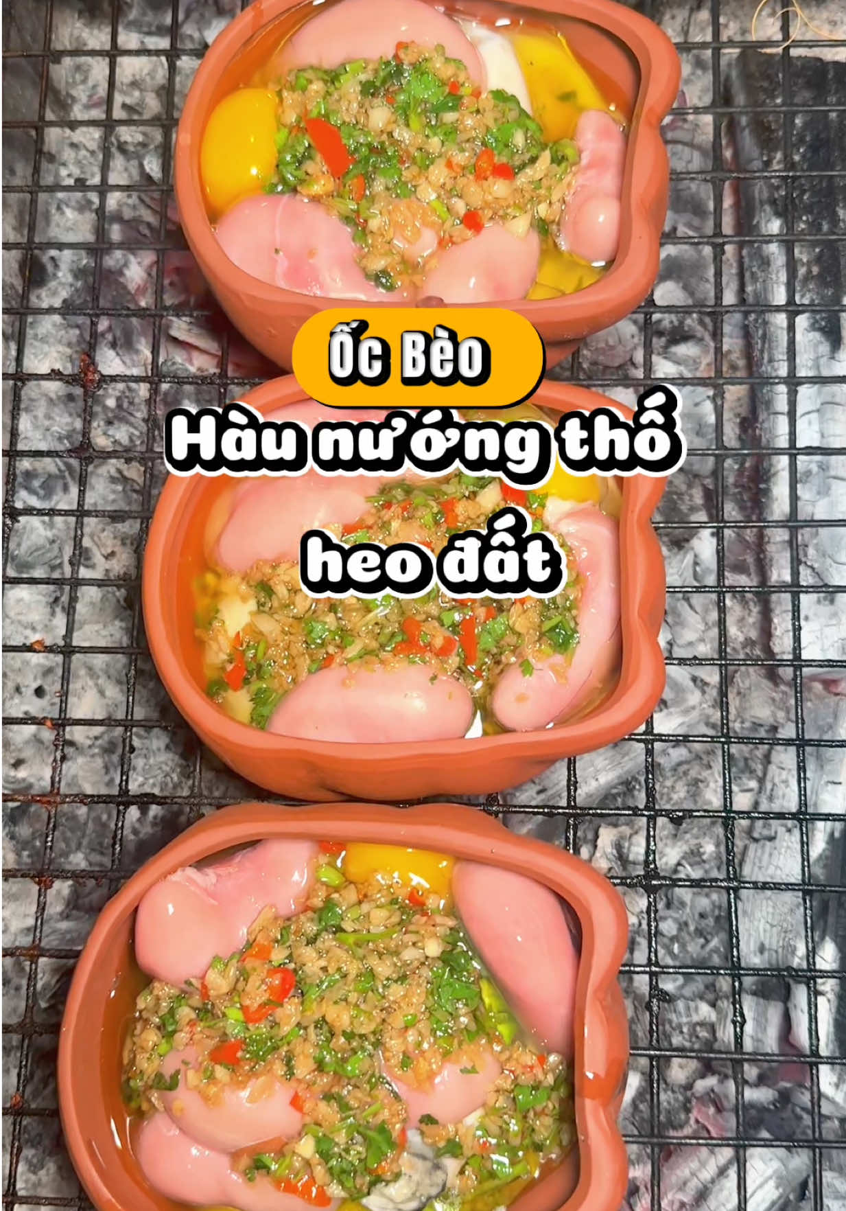 Hàu nướng thố heo đất tại quán Ốc Bèo Cần Thơ #dangthinh161001 #cantho #reviewanngon #ocbeo #xuhuong 