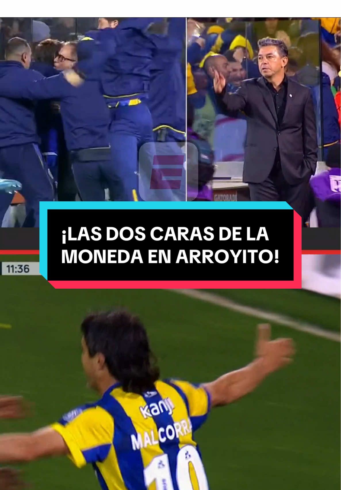🤯 LAS DOS CARAS DE LA MONEDA EN ARROYITO: La explosión de Ariel Holan y la bronca de Marcelo Gallardo en el golazo de Ignacio Malcorra  🔥⚽️ ▶️ ESPN Premium | Suscribite al Pack Fútbol | #TorneoClausura 🇦🇷 #TikTokDeportes