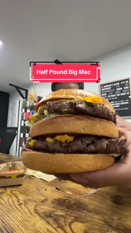 Half Pound Bic Mac #mcdonalds #macros #bodybuilding #iifym 