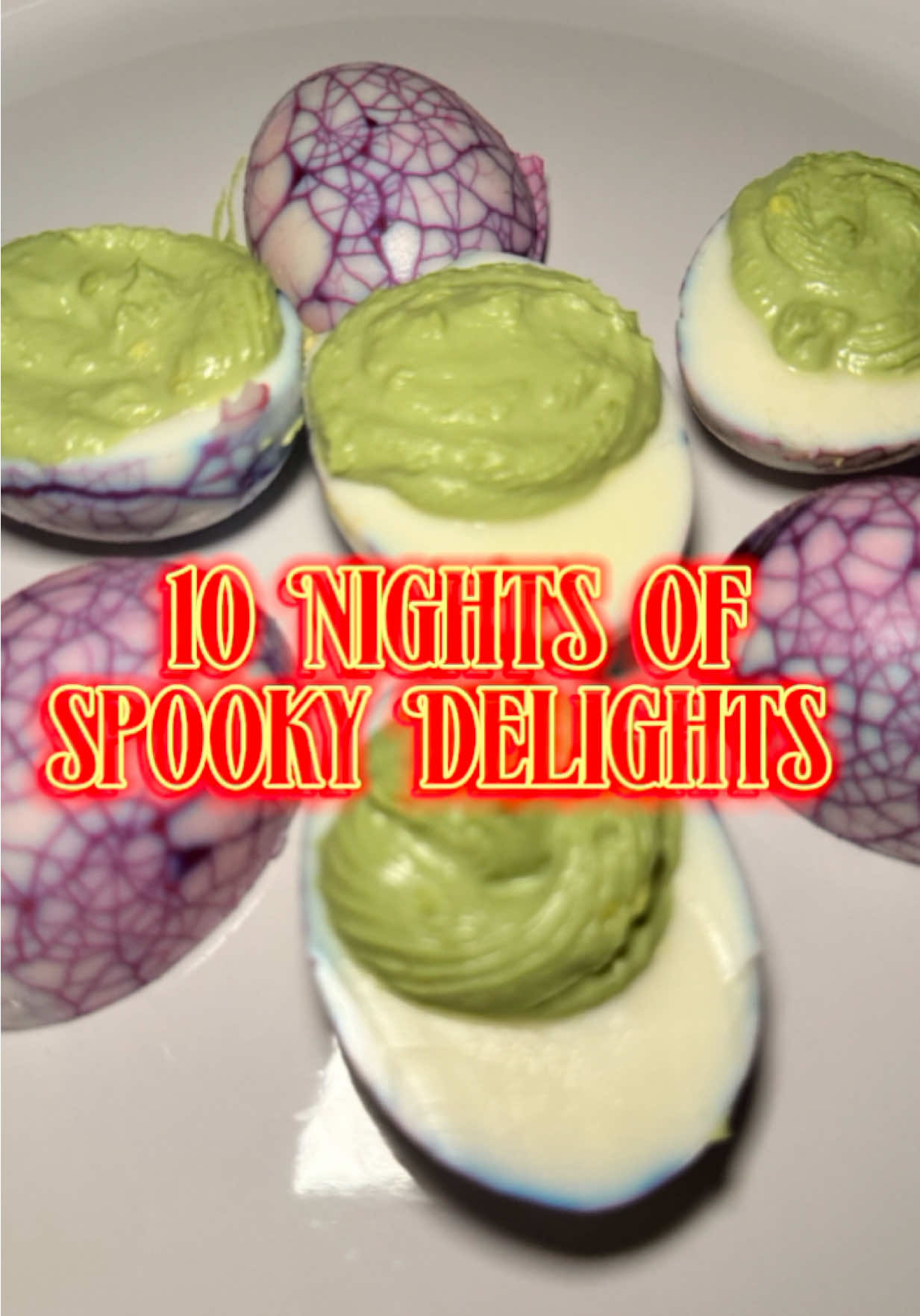 Day 1 of my 10 Days of Halloween Treats!!! Made some devilish 😈🥚eggs for Halloween. Perfect for potlucks and kiddos—scary good and wickedly easy 👻 #HalloweenTreats #SpookySnacks