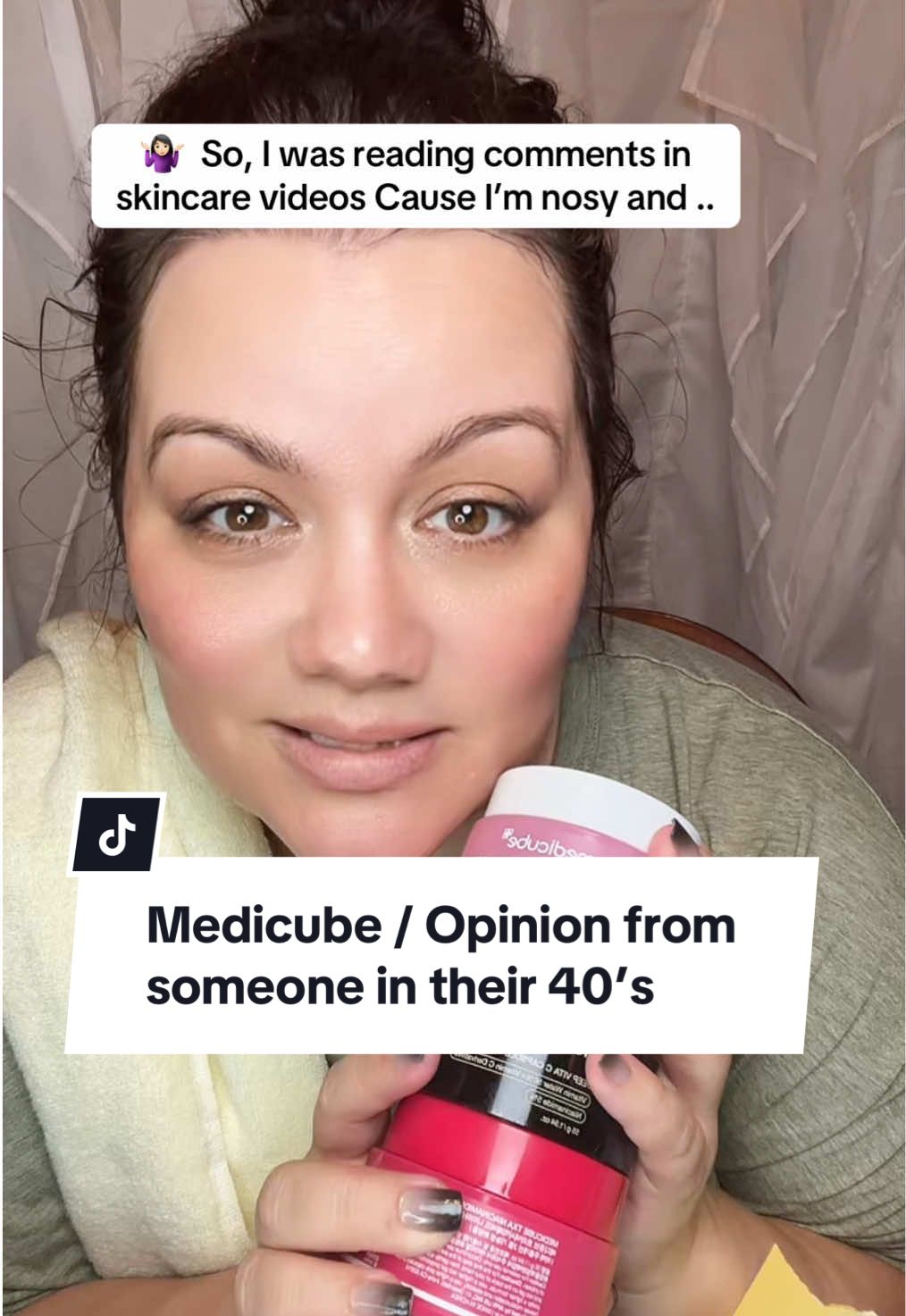 I was reading in comments that people wanted the opinions of people over 40 on things like this Medicube skincare. Well that’s me. #koreanskincareproducts #medicubeskincare #tiktokshopcreatorpicks #skintiktok 