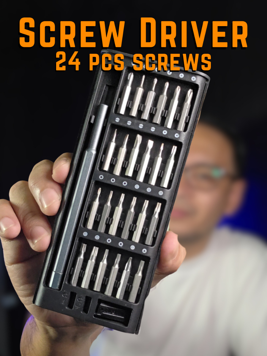 24 in 1 Screw Drivers tools for repairing of stuffs. interchangeable screws. #screwdriver #tools #daddy 