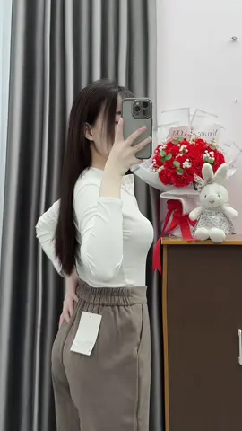Quần baggy nữ dạ tăm dày mịn co dãn #quanbaggy #quannu #thoitrangnu #xuhuong #thinhhanh 