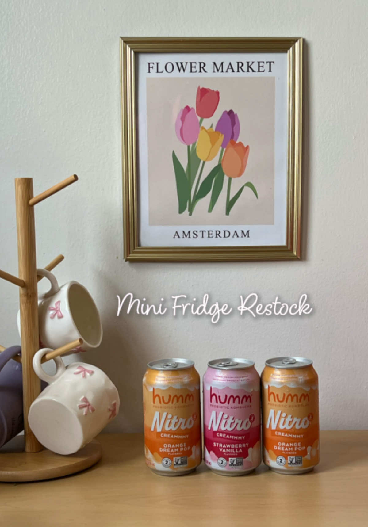 If you were to open my fridges you’d find @Humm Kombucha Shop sitting pretty on the shelves. With a daily dose of b12 and l-theanine to destress, nothing quite compares 🍓🍨🍊 . . #kombucha #hummpartner #bestkombucha #fridgerestock #sundayreset 