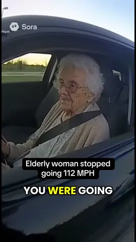 Elderly woman stopped going 112 MPH 👀 #sora #police 
