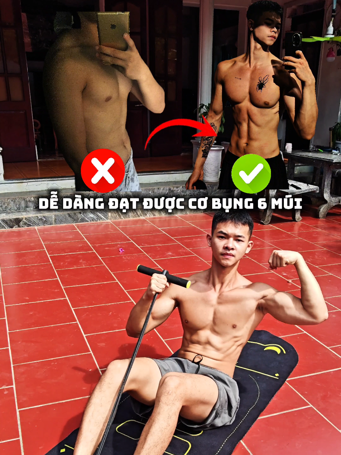 tập bụng 6 múi với trụ tập bụng đơn giản #gymmotivation #gym #truyendongluc #quockhongcuoi #xuhuong 