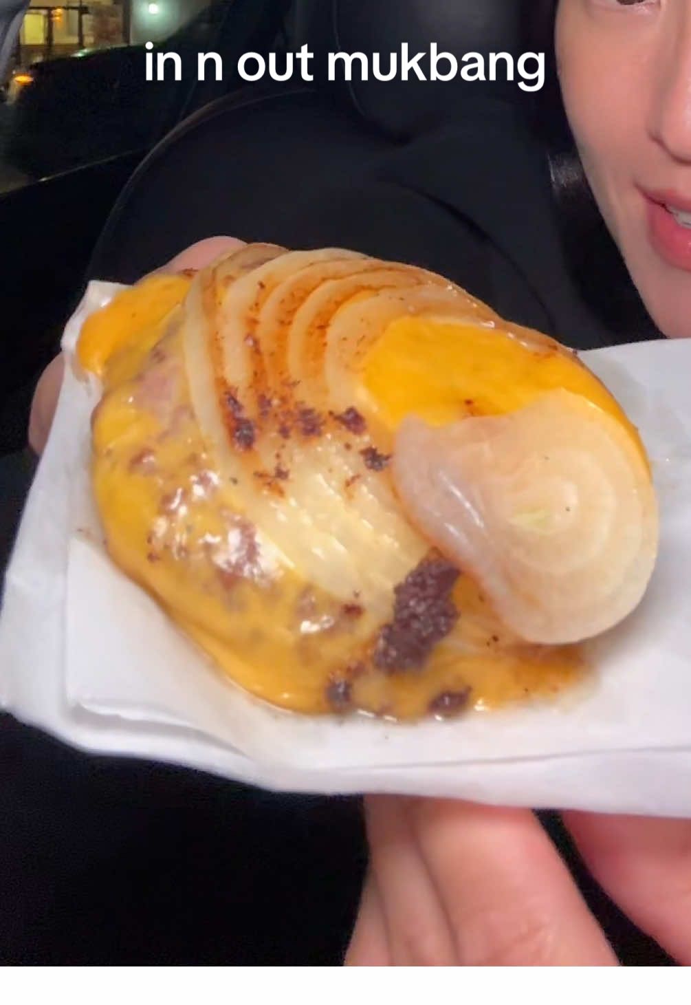 Sowwy I’ve been MIA! Was gone for a work trip but I’m back 🫶 in n out Flying Dutchman whole grilled onion wrapped mukbang #mukbang #innout #mukbangeatingshow #eatingshow #flyingdutchman 