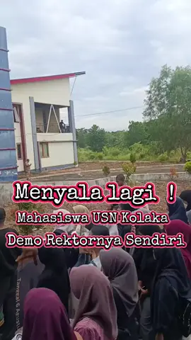 Menyala lagi kampus usn kolaka di Desa Popalia. Mahasiswa lakukan aksi unjuk rasa di Rektorat di Kampus USN Kolaka di Desa Popalia.  #kolaka update. 