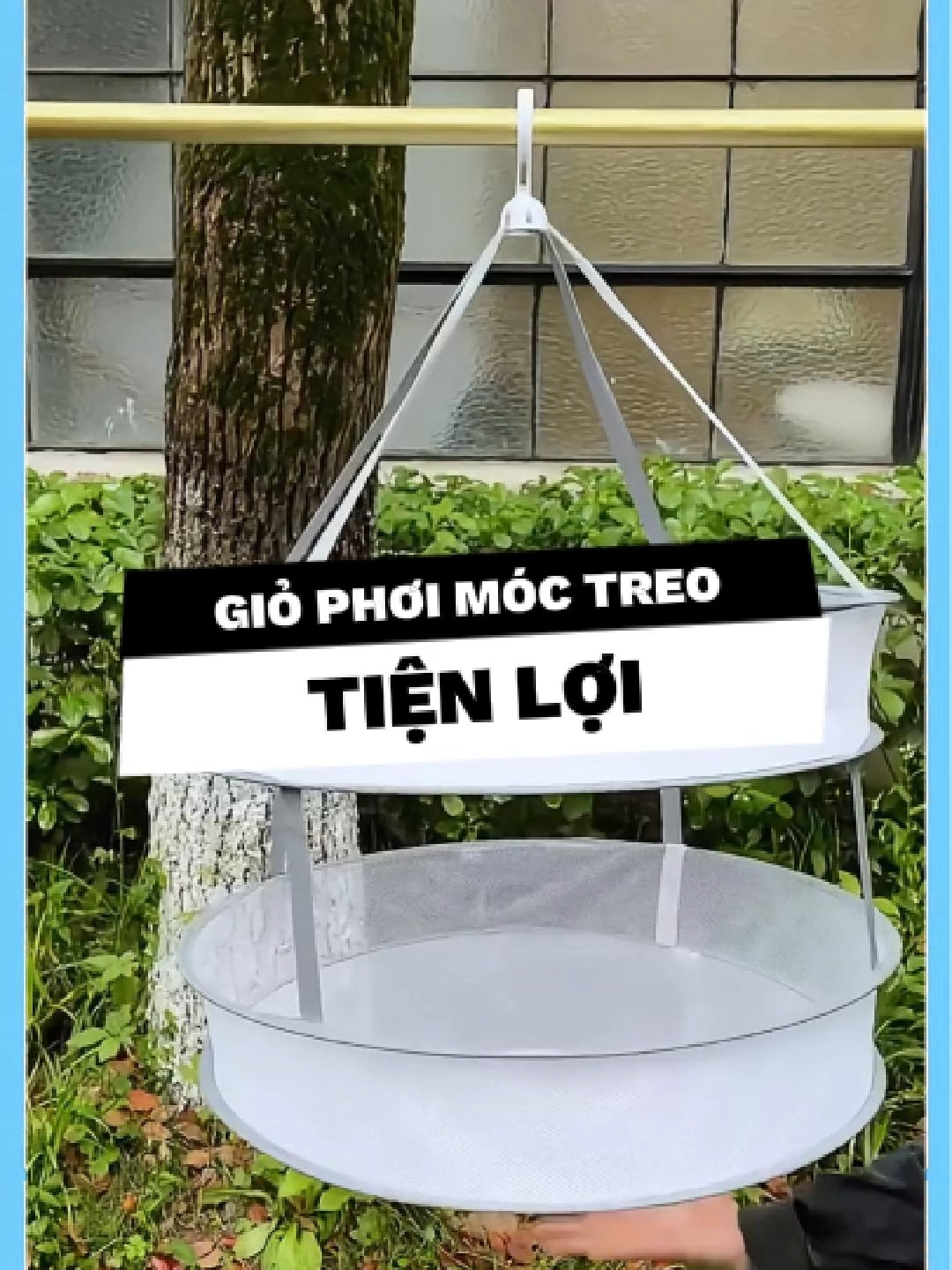 🧺 Giỏ phơi hai tầng chống gió – Gấp gọn, tiện lợi và siêu tiết kiệm không gian #giophoimoctreo #duyne0710 #giadungtienich #giadungthongminh #xuhuong #fyp