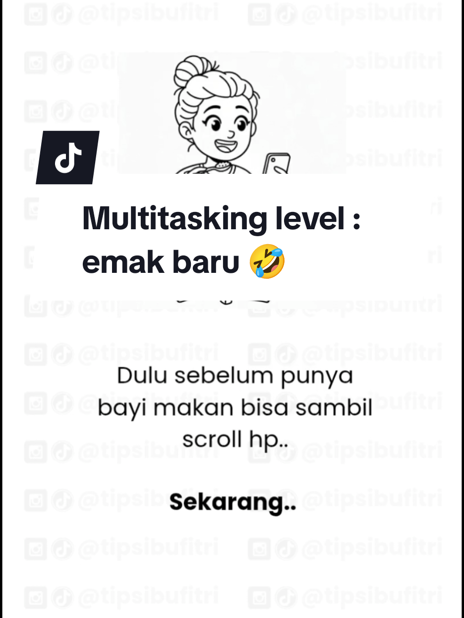 Multitasking level: Emak baru 🤣 Dulu makan bisa santai sambil scroll HP, sekarang tangan kanan makan, tangan kiri goyangin bouncer 😭 Multitasking level emak baru emang gak ada obat 👏 #dramaiburumahtangga #curhatanseorangibu #tipsibufitri #dramaibupunyatoodler 
