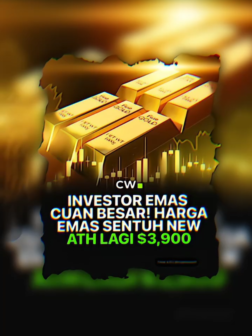 🚨 BREAKING NEWS: Emas $3,900  Selamat cuan buat seluruh investor emas! Harga emas kembali menyentuh new all time high lagi di angka $3,900 source:@CryptoWave  #cryptowave #gabrielrey #triv #gold #fyp 