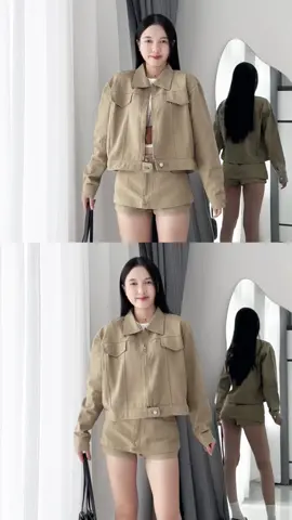 Áo khoác jean kaki dáng lửng #miho #mihohouse #thuhoai131220 #outfit #review 