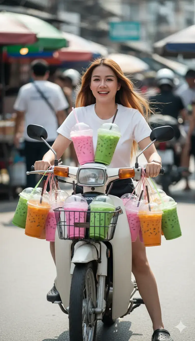 มาส่งชาเขียว ชาเย็นค่ะ☺️😁🧋 สร้างภาพAi #สร้างภาพai #แจกคำสั่งภาพAi #Gemini #ขึ้นฟีดเถอะ #เปิดการมองเห็น 