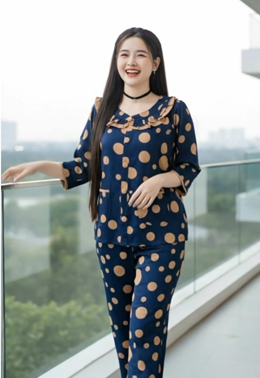 Đồ Bộ Tay Lỡ Quần Dài Ống Suông cổ bèo size 45-75 kí. #thoitrangmacnha #bomacnhaxinh #bomacnhahethu ##foryou#fyp#hottrend#phoidoxinh#thoitrang#OOTD#outfitldeas#trending 
