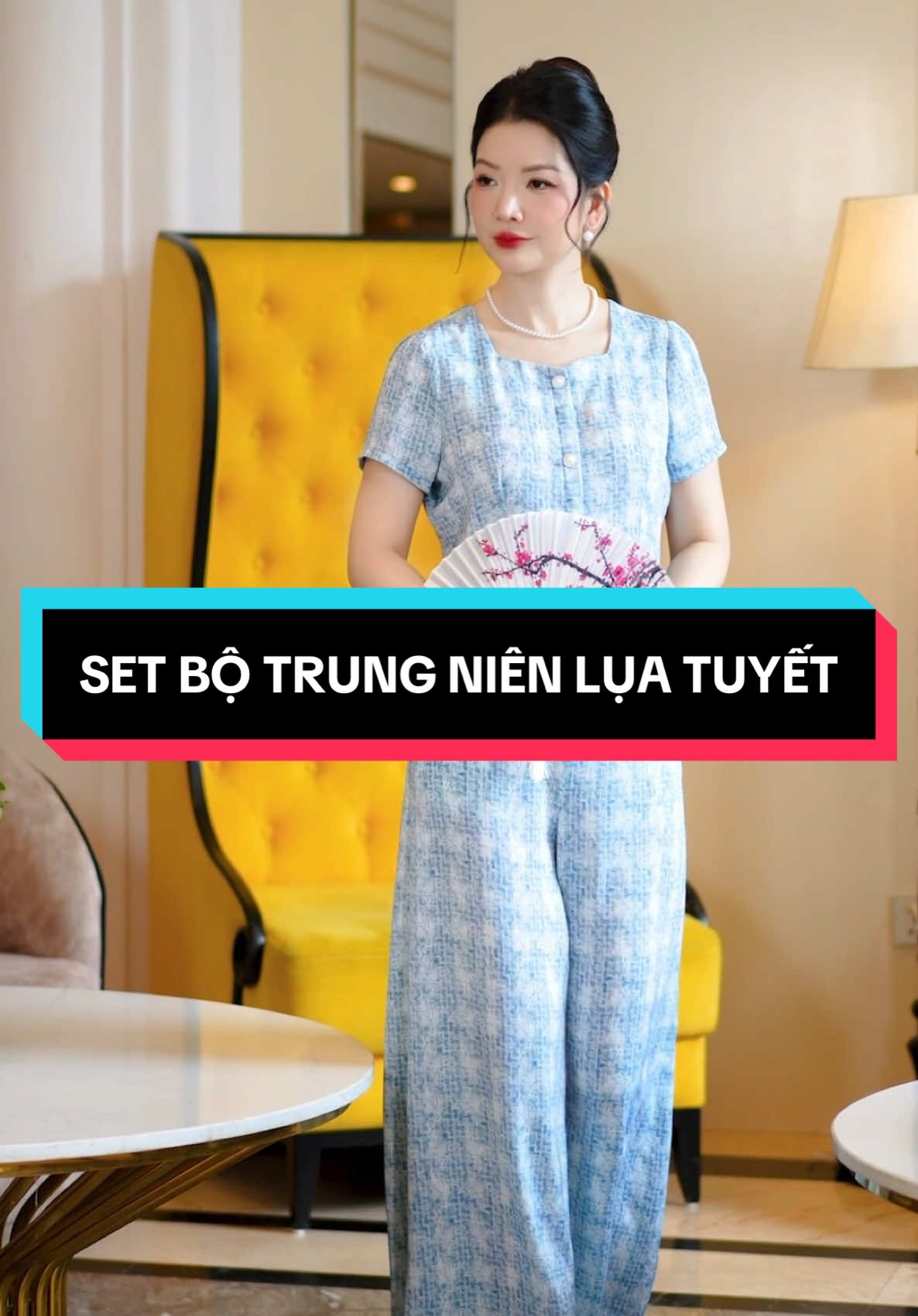 Set bộ lụa tuyết trung niên thanh lịch#thoitrangtrungnien #quatangme #lybee #lybeeshop #viraltiktok #thoitrangnu #dobotrungnien #vaytangme #vayditiec #donutrungnienchome #quanaotrungnienchome 
