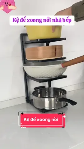 Kệ để xoong nồi nhà bếp tiện lợi #giadungtienich #giadung #kedexoongnoi #kedenoichaonhieutang 