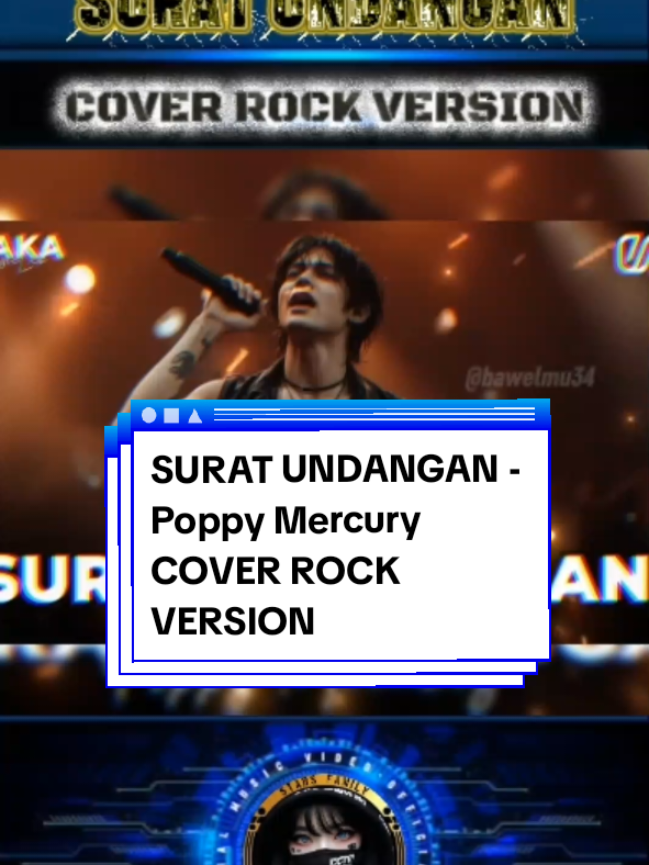 SURAT UNDANGAN - Poppy Mercury COVER ROCK VERSION #lagupopuler #liriklagu #trending #aicover 