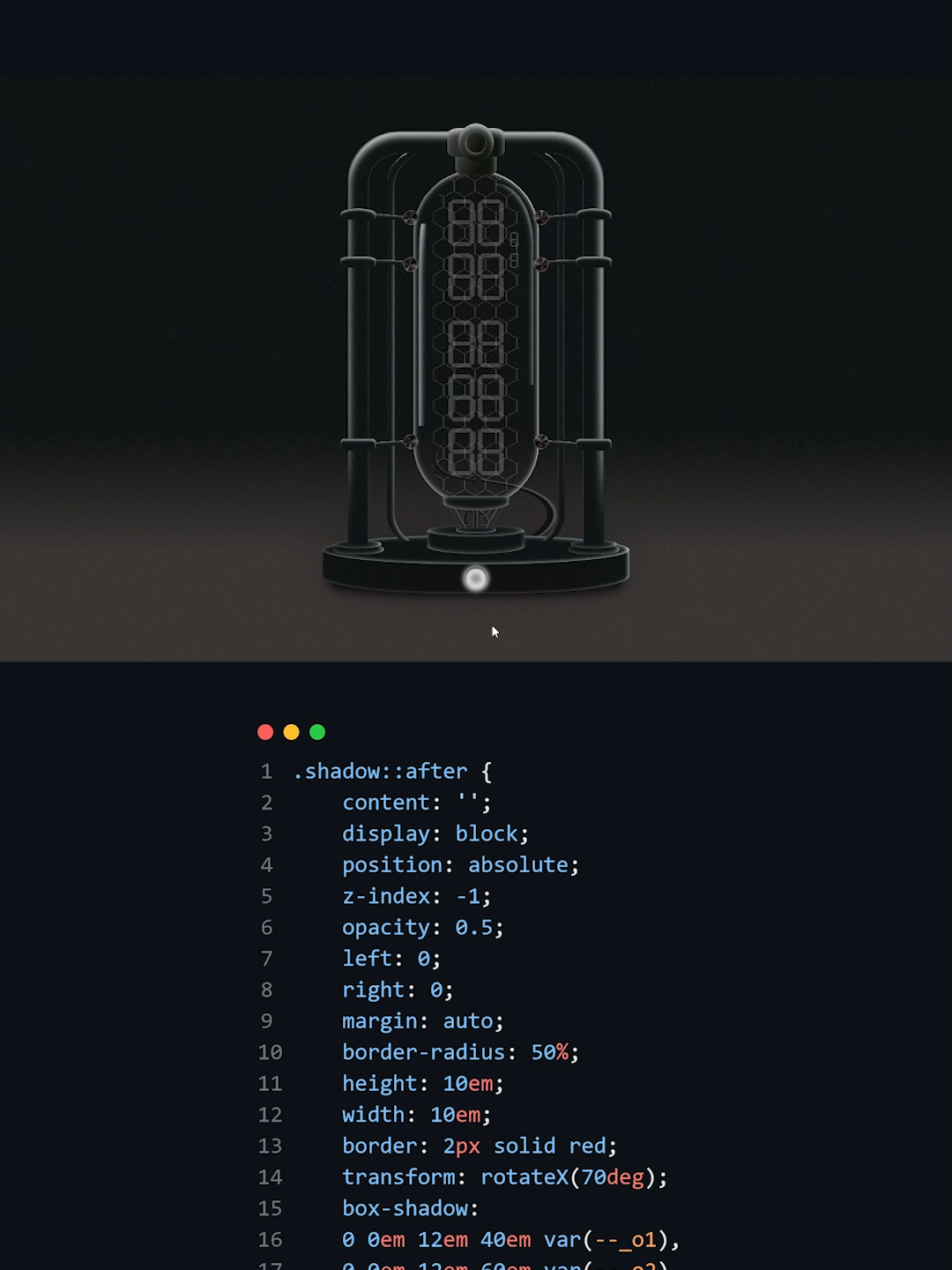 Beautiful Tube lamp using CSS! #htmlcss #webdevelopment #javascript #computerscience #programming #fyppppppppppppppppppppppp