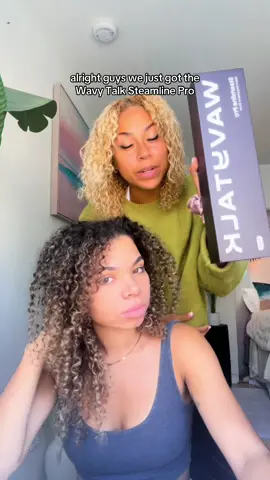 Girls day with @shaniajoachim decided to spontaneously straighten her hair bc why not 😂 the Steamline Pro did the job flawlessly 🙌  Link In bio @wavytalkofficial  . . . . . #curly #wavytalk #curlyhair #curlygirlmethod #curlynaturalhair                      