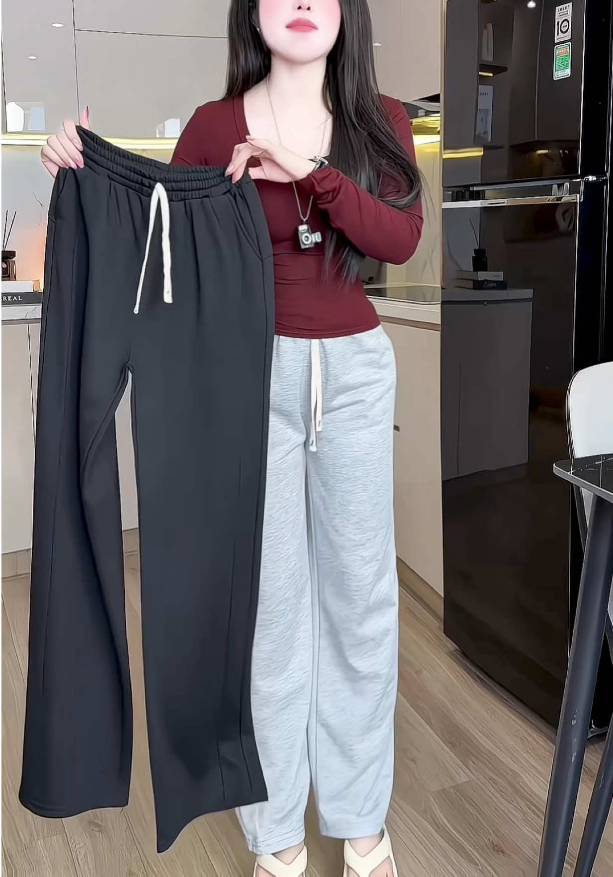 Quần suông nỉ bao che khuyết điểm 😉😉#quan  #quansuong #quansuongnu #quansuongongrong #quansuongni 