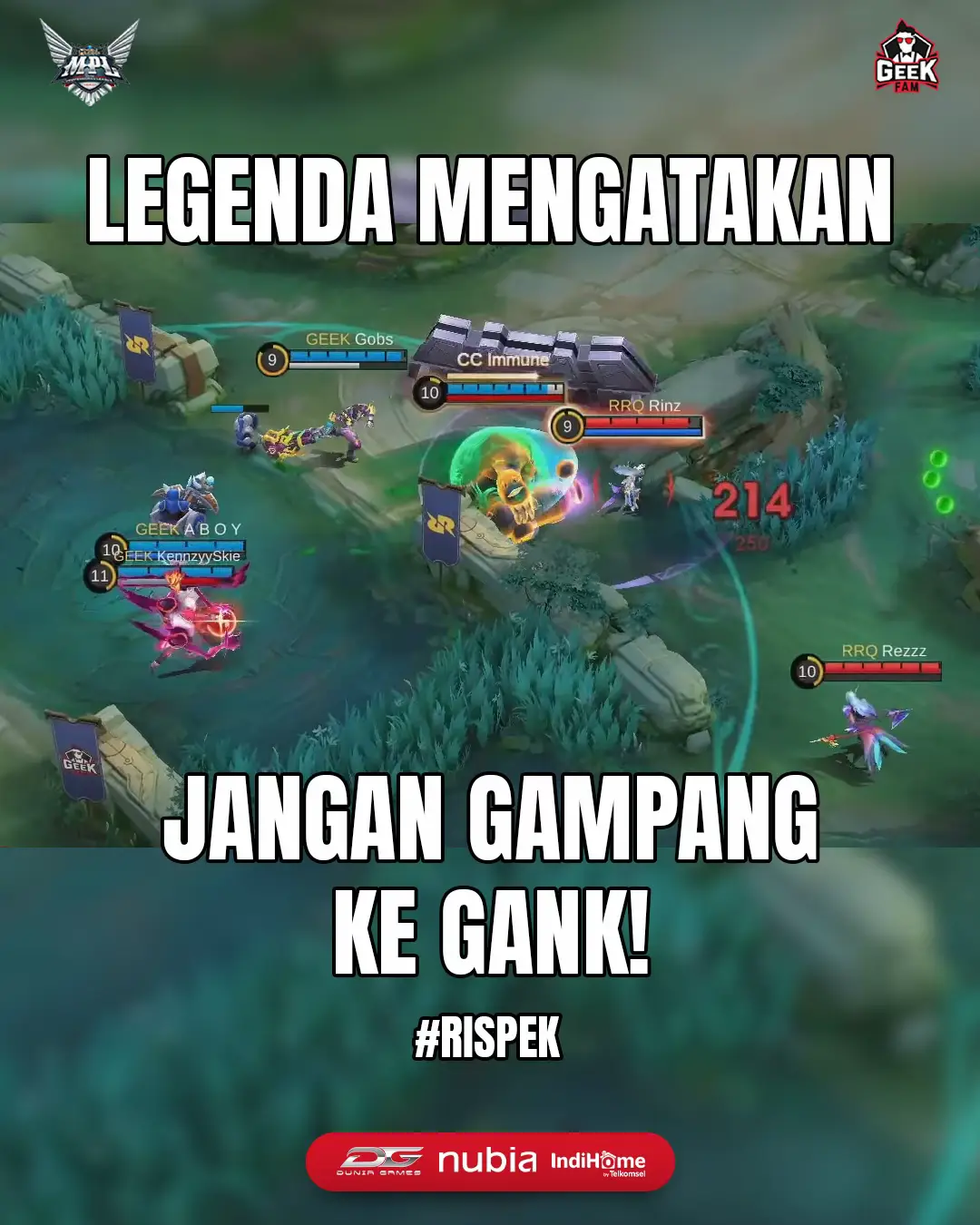 @aboyy si #2 ke gank ☝🏻😌 #LetsGeekwithnubia #GeekFamXDuniaGames #GeekFamxIndiHome #GeekFam